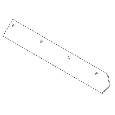 BAX00097 BOSS 44" LONG CUTTING EDGE FOR 7'6" BOSS V BLADE 6" WIDE 4 HOLES QTY 1