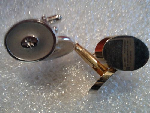 Two (2) Men's High Quality Pairs of Cuff links one gold one silver in color