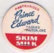 CAN Picton Milk Bottle Cap Name/Subject: Prince Edward Dairies Skim Milk~231