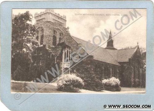 CT Manchester Postcard South Methodist Church ct_box3~1109