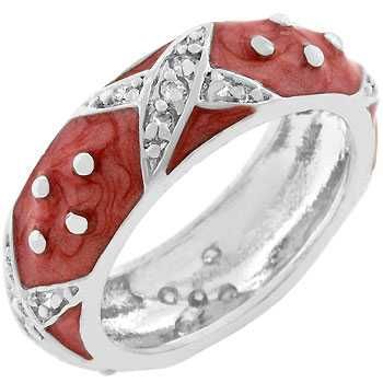 Boogie Down Pink Enamel Ring (size: 07)