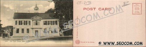 CT New London Postcard Old Court House w/Fireman's Monument Rotograph Co C~2172