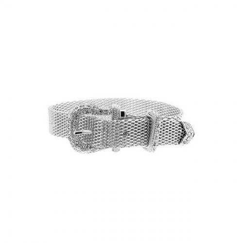 Silvertone Buckle Bracelet