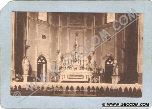 CT Middletown Postcard St Mary's Main Altar ct_box3~1373