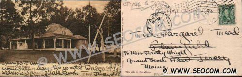 CT New Canaan Postcard Country Club House Undivided Back ct_box4, getfrom3~1586