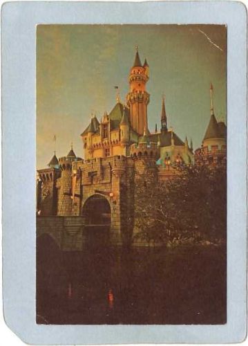 CA Anaheim Amusement Park Postcard Disneyland Sleeping Beauty Castle top_b~246