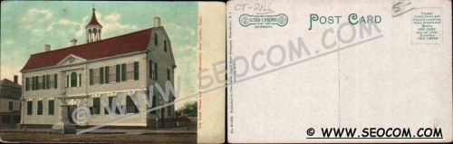 CT New London Postcard City Court House & Fireman's Monument ct_box4~2166