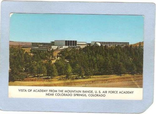 CO Colorado Springs Military Vista of Air Force Academy from mountain rang~26