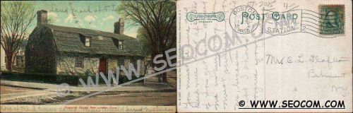 CT New London Postcard Huguenot House Street Scene Intersection ct_box4~2015