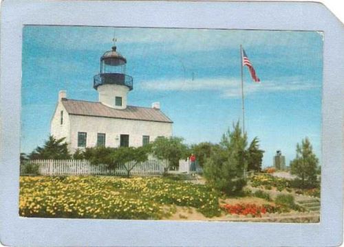 CA San Diego Lighthouse Postcard Old Spanish Lighthouse Point Loma lightho~33