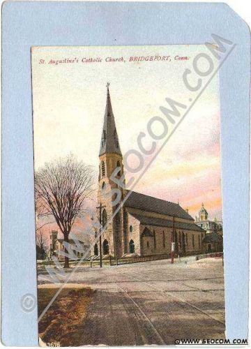 CT Bridgeport St Augustines Catholic Church Washington Ave Street Scene In~247