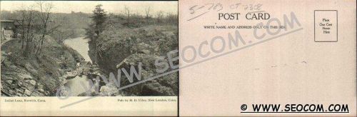 CT Norwich Postcard Indian Leap ct_box4~2308