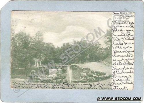 CT Meriden Postcard Hubbard Park Undivided Back ct_box3~1254