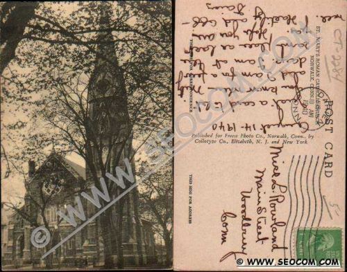 CT Norwalk Postcard St Mary's Roman Catholic Church ct_box4~2284
