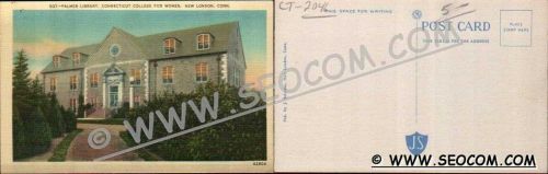 CT New London Postcard Palmer Library Connecticut Library For Women ct_box~2046