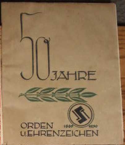 GER German WWII 1939 50 Jahre Orden U. Ehrenzeichen 1889-1939 20 pages~4