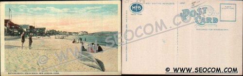CT New London Postcard Bathing Beach Ocean Beach ct_box4~1771