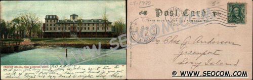 CT New London Postcard Pequot House Undivided Back ct_box4~1980