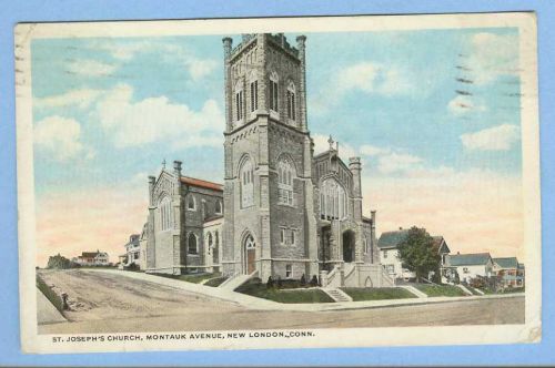 CT New London St Josephs Church Montauk Ave Street Scene Intersection Of L~643