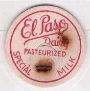 CO El Paso County Milk Bottle Cap Name/Subject: El Paso Dairy Special Milk~71