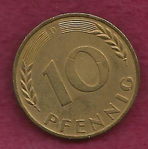 GERMANY 10 Pfennig 1950 Coin