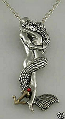 Hawaii Mermaid sailor pendant sterling silver