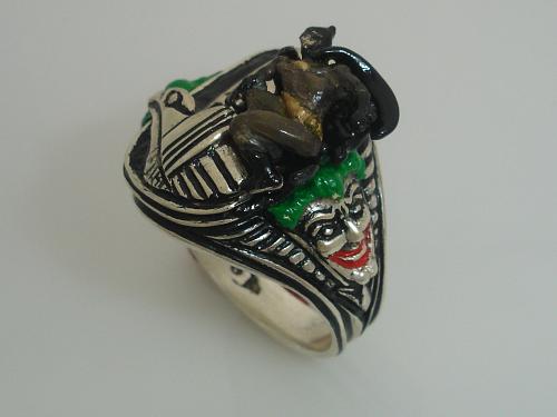 The JOKER Batman Sterling Silver ring Large