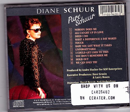 Pure Schuur by Diane Schuur CD 1991 - Very Good