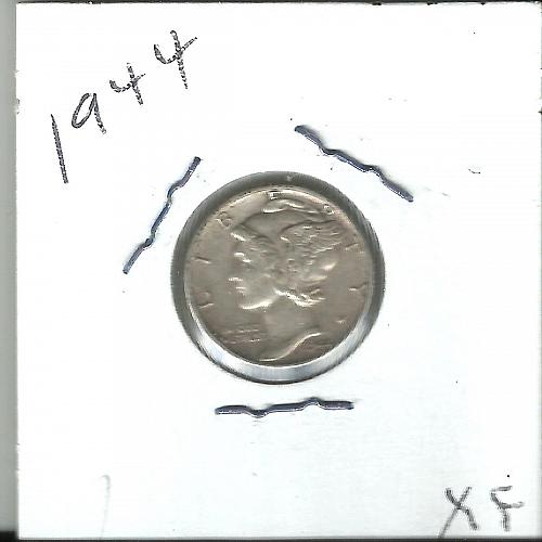 1944 SILVER MERCURY DIME