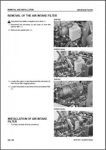 Komatsu SK818-5, SK820-5 turbo Skid Steer Loader Service Manual CD