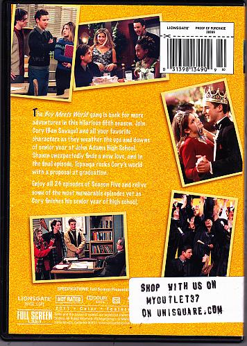 Boy Meets World - Complete Season 5 DVD 2011, 3-Disc Set - Very Good