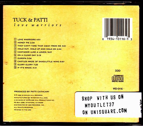 Love Warriors by Tuck & Patti CD 1989 - Very Good
