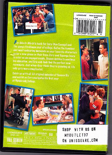 Boy Meets World - Season 6 DVD 2011 3-Disc Set - Very Good