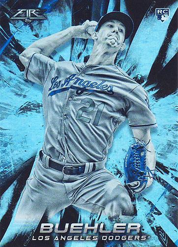 2018 Topps Fire Blue #139 - Walker Beuhler - Dodgers