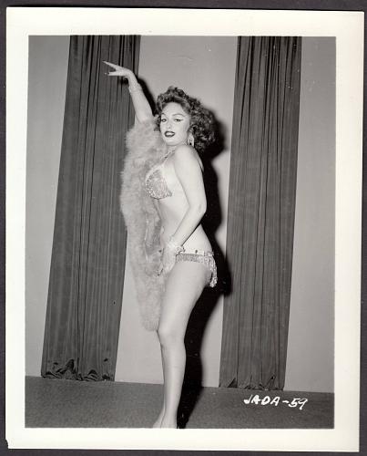 INFAMOUS STRIPPER JADA CONFORTO IRVING KLAW VINTAGE ORIGINAL PHOTO 4X5 1950'S #59