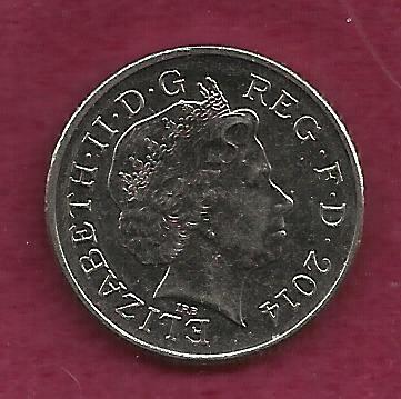 GREAT BRITAIN 10 Pence 2014 Coin - Unc. Royal Shield - ENGLAND