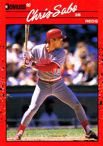 Chris Sabo #242 - Reds 1990 Donruss Baseball Trading Card