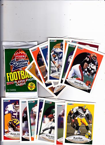 1990 Fleer Premiere Football Cards Factory Sealed Pack