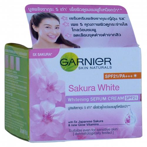 Garnier Sakura White Whitening Serum Cream Sensitive 18ml