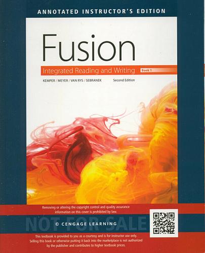 Fusion Integrated Reading And Writing Book 1 2nd Edition ANNOTATED 