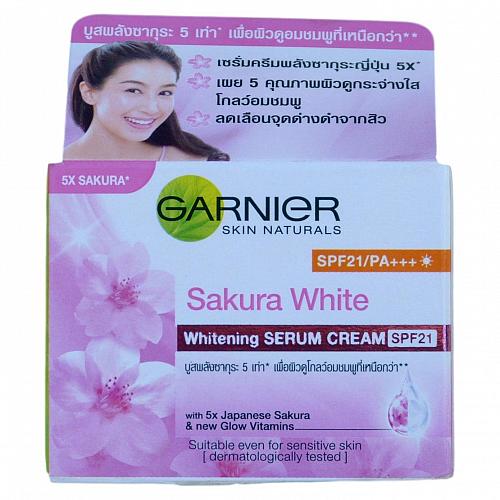 Garnier Sakura White Whitening Serum Cream Sensitive 18ml