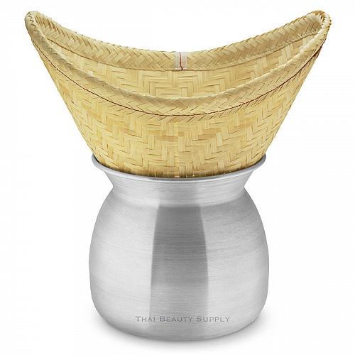 Aluminum Sticky Rice Cooker Pot Steamer and 2 Basket Set