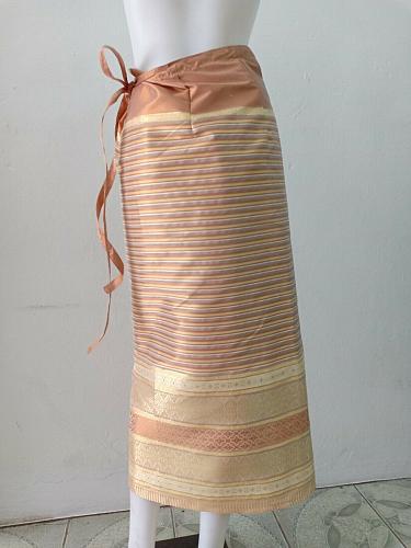 Thailand Tradition Multi Wrap Sarong long Skirt Stitching Tie Waist dress SR36