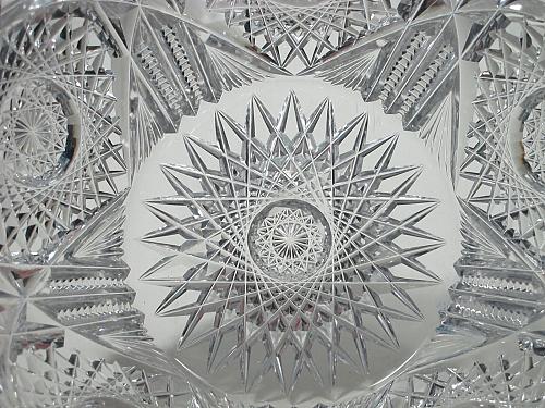 American Brilliant Period hand Cut Glass bowl 7.75"