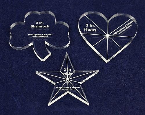 Acrylic Template 1/4" -3 Piece Sampler Pack B- Quilting - Sewing