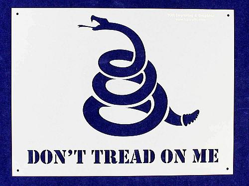 Don't Tread on Me with Grass -Gadsden Flag 2 PC Stencil Set Painting/CraftsTempl