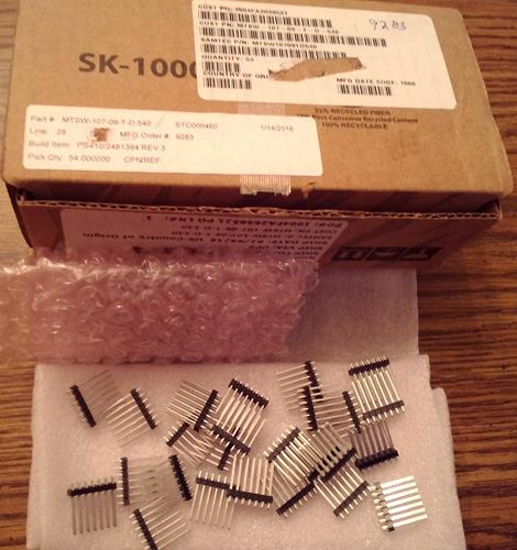 Lot of 37: Samtec MTSW-107-09-T-D-540 Unshrouded Header :: FREE Shipping