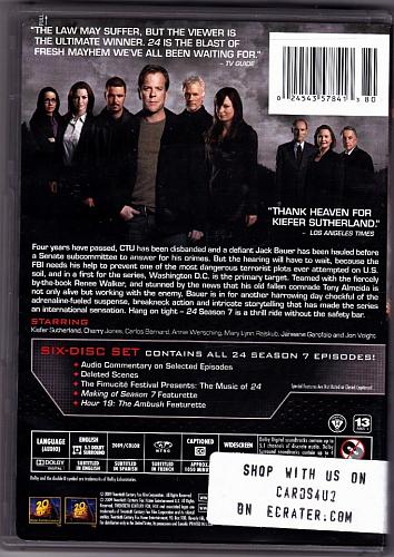 24 - Complete 7th Season DVD 2009, 6-Disc Set - Good