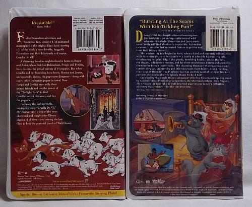 2 Pre-owned Walt Disney Masterpiece VHS Tapes