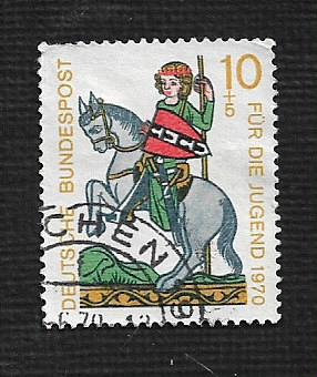 German Used Scott #B455 Catalog Value $.30